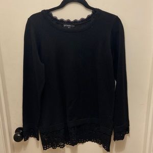 Adrianna Papell Sweater with Lace Detail